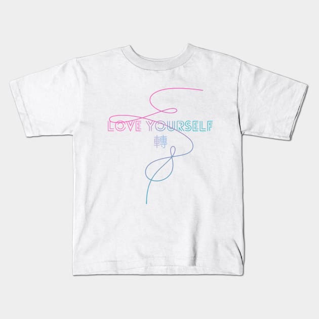 Love Yourself BTS Kids T-Shirt by valival